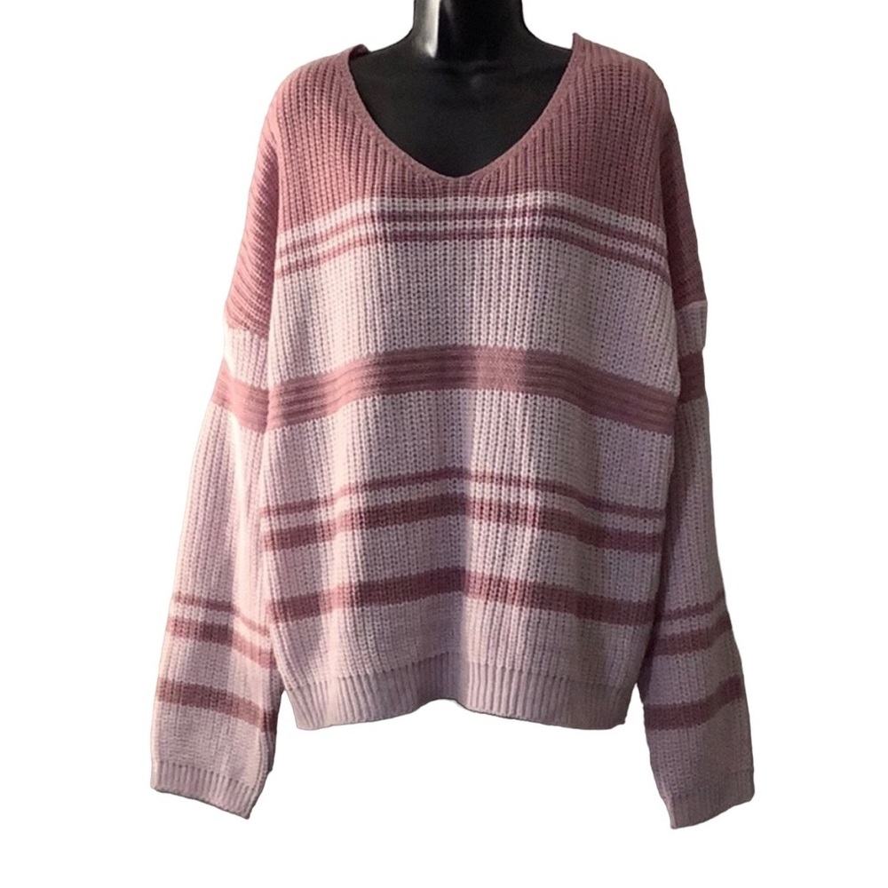 Derek Heart Plus Pink Sweater